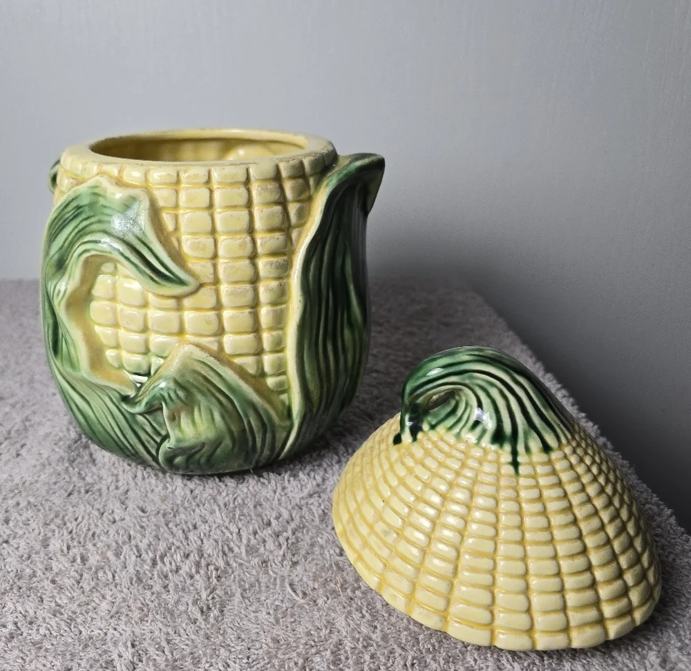 Vintage Stanford Ware #512 Corn Husk Corn Cob Cookie Jar